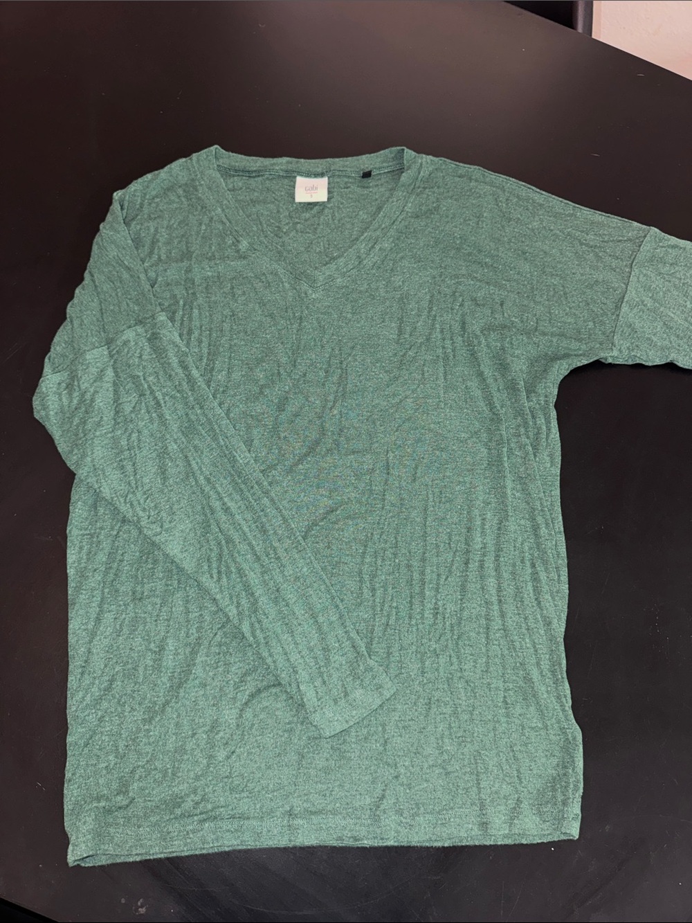 Women’s V-Neck Long Sleeve Shirt - Green